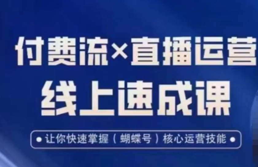 视频号付费流实操课程，付费流✖️直播运营速成课，让你快速掌握视频号核心运营技能-巨丰资源网