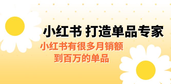 某公众号付费文章《小红书 打造单品专家》小红书有很多月销额到百万的单品-巨丰资源网