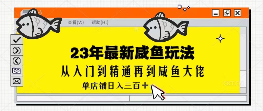 2023最新闲鱼实战课，从入门到精通再到闲鱼大佬，单号日入300+-巨丰资源网