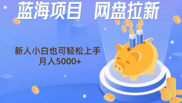 蓝海项目网盘拉新，新人小白也可操作，每月收入5000+-巨丰资源网