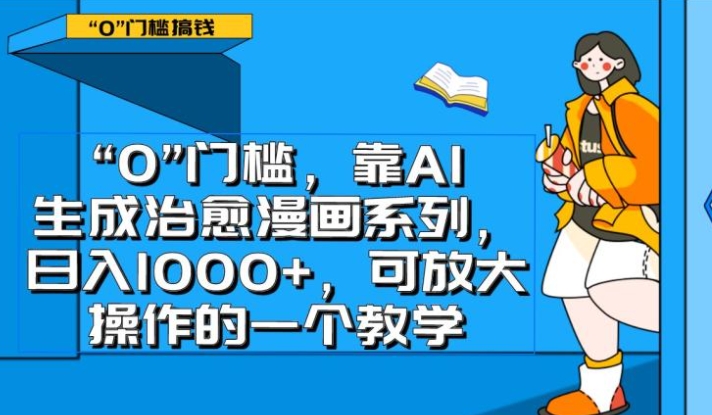 0门槛，靠AI生成治愈漫画系列，日入1000+，可放大操作的一个教学-巨丰资源网