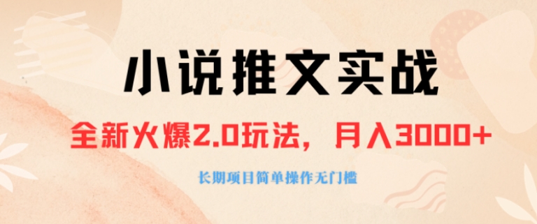 外面收费990的小说推广软件，零粉丝可变现，月入3000+，小白当天即上手-巨丰资源网