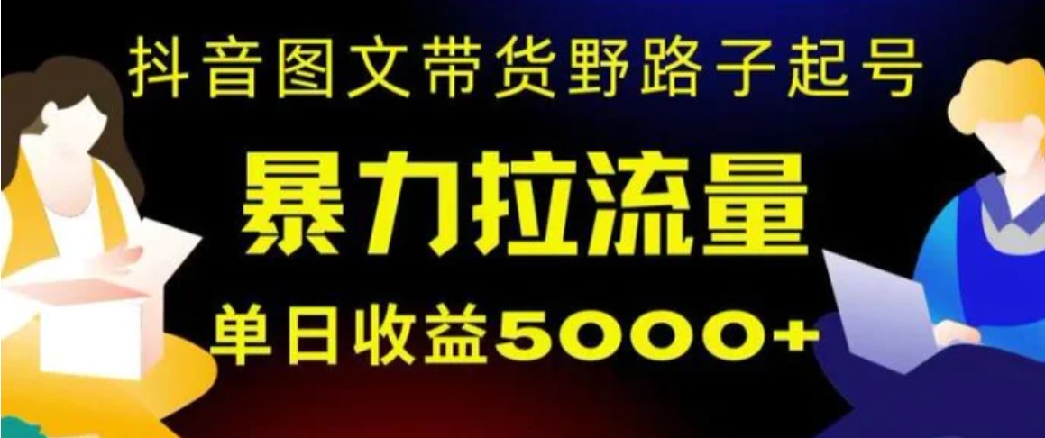 抖音图文带货暴力起号，单日收益5000+，野路子玩法，简单易上手，一部手机即可【揭秘】-巨丰资源网