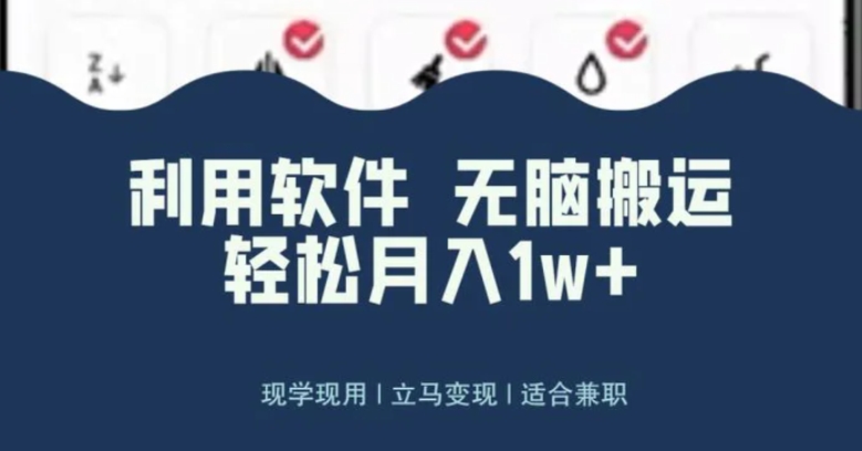 最新蓝海独家玩法，利用软件无脑搬运，小白轻松日入1000＋-巨丰资源网