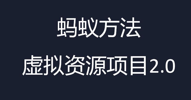 虚拟资源掘金课，虚拟资源的全套玩法 价值1980元-巨丰资源网