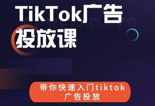 《跨境B哥TIKTOK广告投放课》带你快速入门TIKTOK广告投放-巨丰资源网