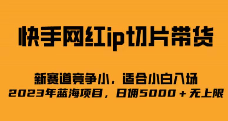 快手网红ip切片新赛道，竞争小，适合小白 2023蓝海项目-巨丰资源网