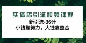 （9048期）实体店引流视频课程，新引流-36计，小钱靠努力，大钱靠整合（48节-无水印）-巨丰资源网