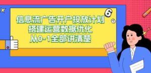 （9253期）信息流-广告开户投放计划搭建运营数据优化，从0-1全部讲清楚（20节课）-巨丰资源网