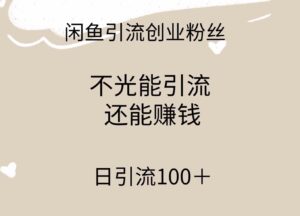 （9290期）闲鱼精准引流创业粉丝，日引流100＋，引流过程还能赚钱-巨丰资源网