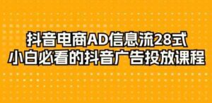 （9299期）抖音电商-AD信息流28式，小白必看的抖音广告投放课程-29节-巨丰资源网